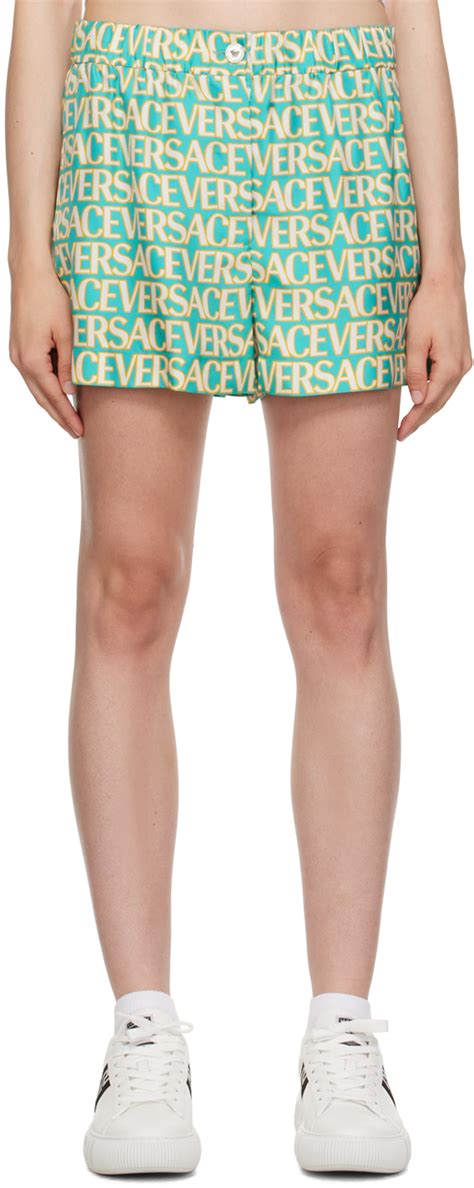 versace short greenapple12|Versace shorts women.